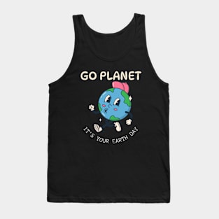 Funny earth day 2024  gift  Teacher april 22 Rainbow Tank Top